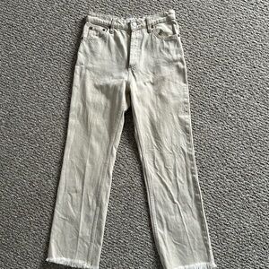 Zara Light Beige Denim Jeans